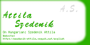 attila szedenik business card